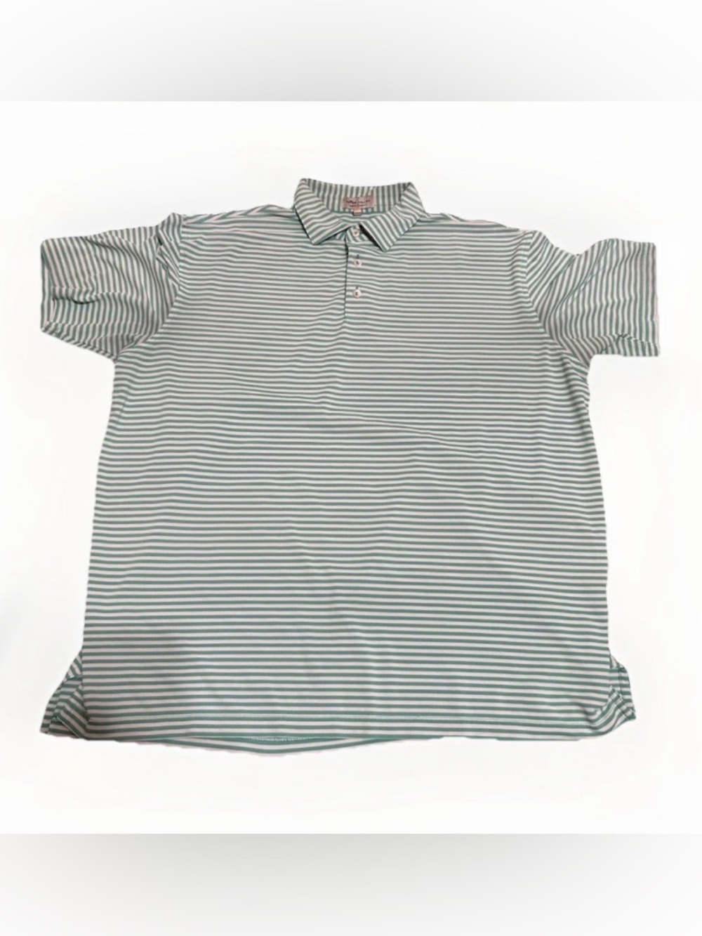 Peter Millar Summer Comfort Polo XL Performance Golf Shirt Green Stripe